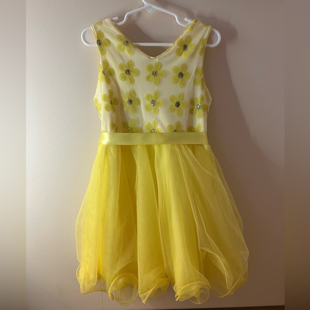 Girls Yellow Flower Dress 5T